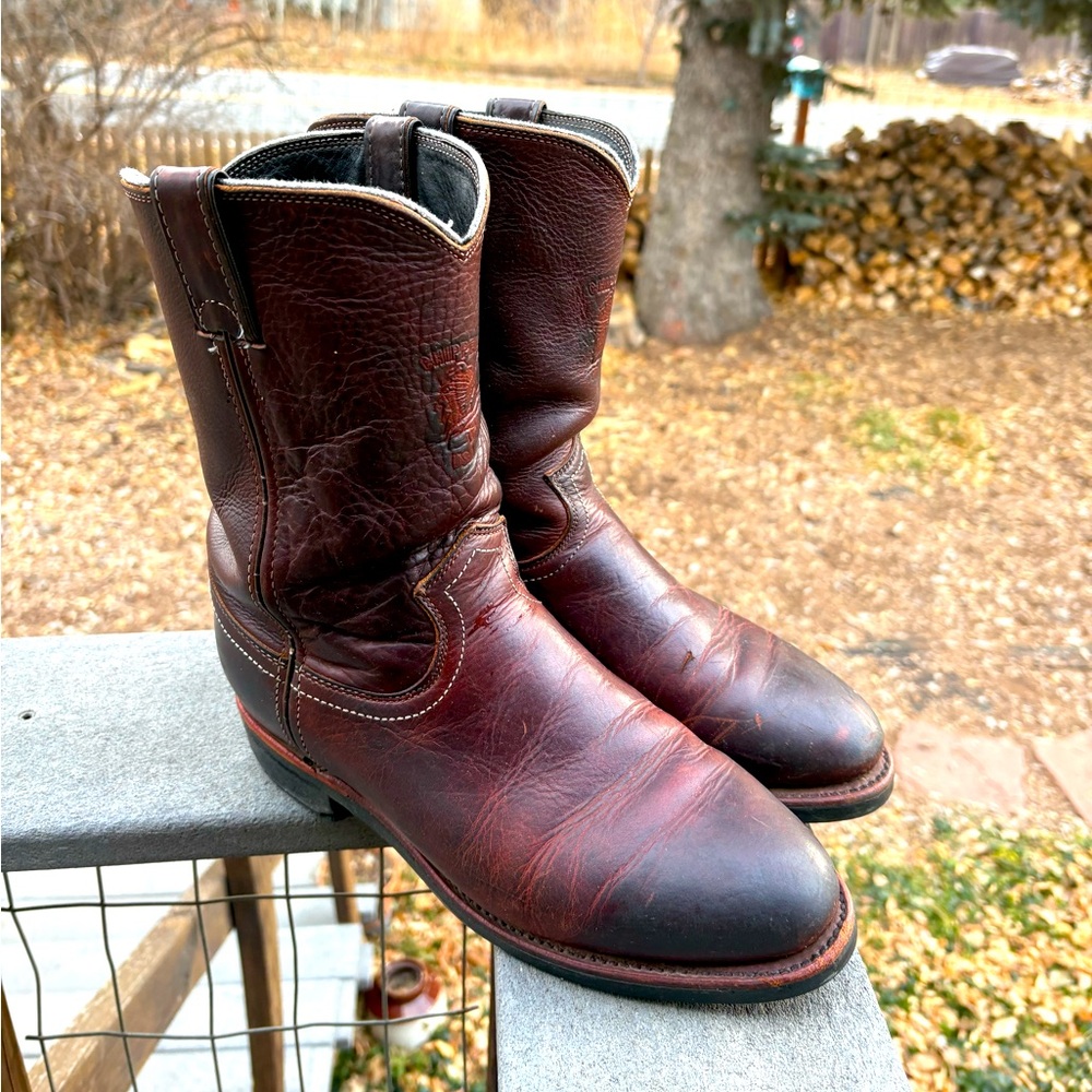 Men's Chippewa Brown Leather Boots